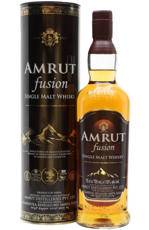 Amrut Fusion Indian Single Malt Whisky 50%