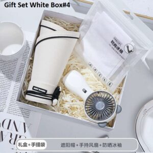 Gift Set White Box#4 - Cap-Fan-UV Protection Hand Sleeves